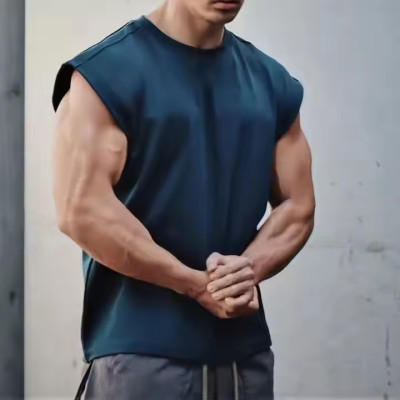 Custom Men Sleeveless Tank Top Manufacturers 丨 Plus Size Activewear Gym Tops Fitness Wear factory