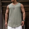 Custom Men's Cotton Sleeveless Tank Top Manufacturers丨 Gym Compression Blank Tank Top factory