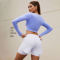 2 Piece Bonded Long Sleeve Crop Top Manufacturer |  Double Layer Bonded Running Shorts supplier