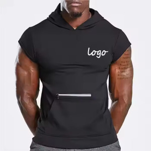 Custom Hooded Tank Top With Zipper Pocket Manufacturers丨 Quick Dry Blank Tank Top factory
