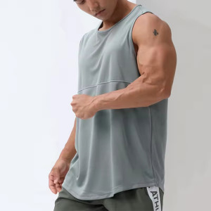 Custom Gym Tank Top Men Running Singlet Manufacturers丨 Polyester Gym Workout Tank Tops factory