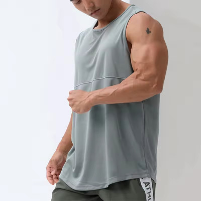 Custom Gym Tank Top Men Running Singlet Manufacturers丨 Polyester Gym Workout Tank Tops factory