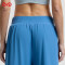 Casual Navy Blue Wide-Leg Pan Jogger Manufacturer |  Crop Top Activewear Set supplier