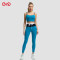Custom Blend of Spaghetti Strap Sports Bra Manufacturer | High-Waist Striped Leggings Supplier