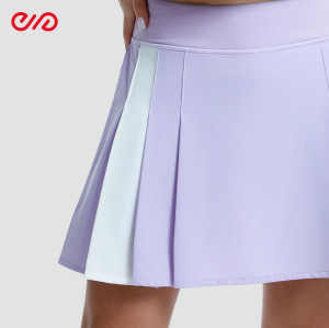 Custom Sleeveless Top And Pleated Skirt Manufacturer | Purple Tennis Set Outfit Supplier
