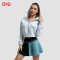Custom Casual Sports Hoodie with Pleated Skirt Manufacturer | Hooded Sports Jacket Supplier