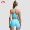 Custom Criss-Cross Back Sports Bra Manufacturer |  Yoga Drawstring Elastic Shorts Supplier