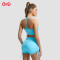 Custom Criss-Cross Back Sports Bra Manufacturer |  Yoga Drawstring Elastic Shorts Supplier
