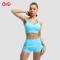 Custom Criss-Cross Back Sports Bra Manufacturer |  Yoga Drawstring Elastic Shorts Supplier