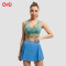 Custom Backless Crossover Sports Top Manufacturer |  Yoga Sports Pleated Skirt Supplier