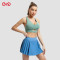 Custom Backless Crossover Sports Top Manufacturer |  Yoga Sports Pleated Skirt Supplier