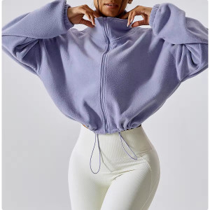 Custom Women Oversize Loose Polar Fleece Jacket Manufacturer | Custom Zipper up Hoodie suppliers