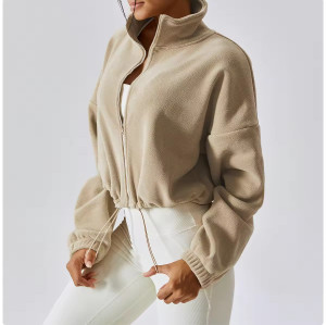 Custom Women Oversize Loose Polar Fleece Jacket Manufacturer | Custom Zipper up Hoodie suppliers