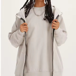 Custom Women Oversized Zip up hoodie Manufacturer | Fleece Cotton Blank hoodie suppliers
