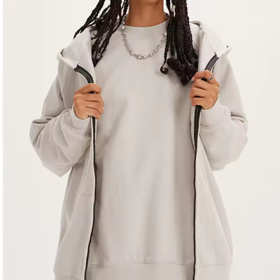 Custom Women Oversized Zip up hoodie Manufacturer | Fleece Cotton Blank hoodie suppliers
