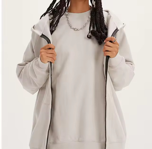 Custom Women Oversized Zip up hoodie Manufacturer | Fleece Cotton Blank hoodie suppliers