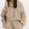 Custom Women Fleece Crop Hoodie Manufacturer | Oversized Warm Winter Thick Cotton hoodie suppliers