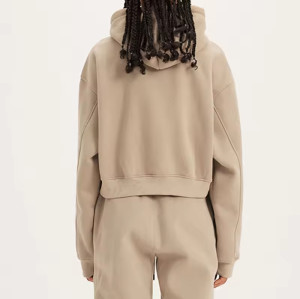 Custom Women Fleece Crop Hoodie Manufacturer | Oversized Warm Winter Thick Cotton hoodie suppliers