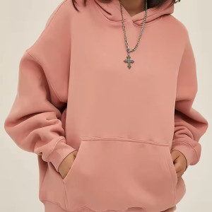 Custom Women Puff Print Fleece Hoodie Manufacturer | Warm Thick Cotton Oversized hoodie suppliers