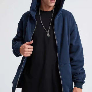 Custom Men's Zip up Jacket manufacturer | Fleece Cotton Heavyweight hoodie manufacturer