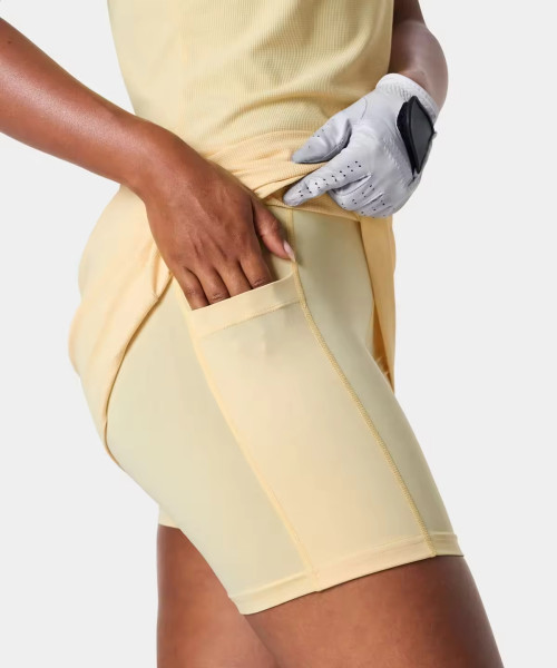 Custom Workout V-neck Polo Golf Dress Manufacturer |  Casual Dress With Built-in Shorts Supplier