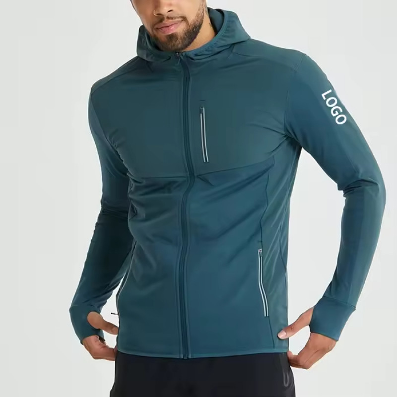 Polyester Spandex Outdoor Full-zip Jacket Manufacturer | Custom Cycling Training Jacket Supplier