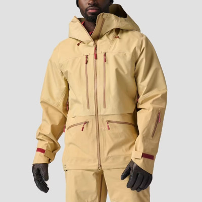 Custom 3 Layer Function Snowboard Jacket Manufacturer | Man Adjustable Skiing Jacket Supplier