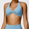 Backless ront Knot Style Sports Bra supplier | Custom Sport Running Gym Bra Vendor