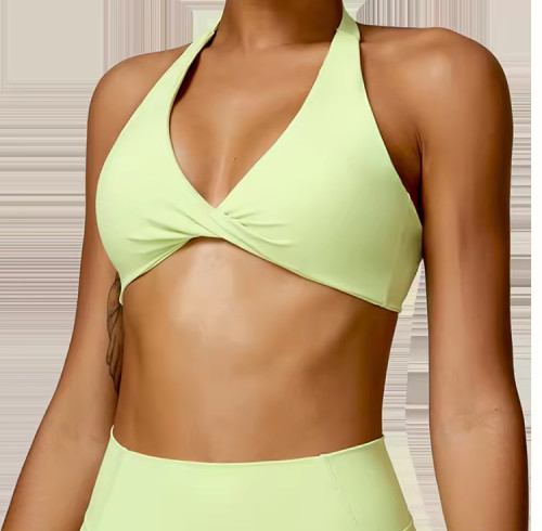 Backless ront Knot Style Sports Bra supplier | Custom Sport Running Gym Bra Vendor