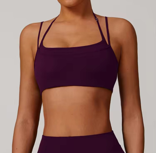 Backless Straps Dual Layer Sport Bra | Custom  Moisture Wicking Gym Bra Vendor