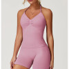 Halter Neck Adjustable Tank Tops Manufacturer |  Custom Women Gym Tank Top factory