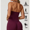 Halter Neck Adjustable Tank Tops Manufacturer |  Custom Women Gym Tank Top factory