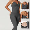 Halter Neck Adjustable Tank Tops Manufacturer |  Custom Women Gym Tank Top factory