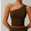 Comfort Asymmetric Tank Tops Manufacturer |  Custom Quick Dry Running Fitness Sports Top factory