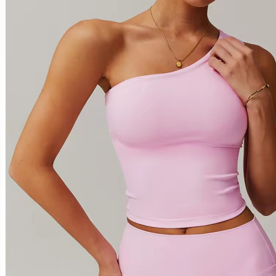 Comfort Asymmetric Tank Tops Manufacturer |  Custom Quick Dry Running Fitness Sports Top factory
