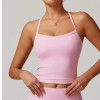 Breathable Cross Back Sleeveless Top Manufacturer |  Women  Quick Dry Yoga Clothes Top factory