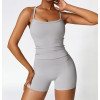 Breathable Cross Back Sleeveless Top Manufacturer |  Women  Quick Dry Yoga Clothes Top factory