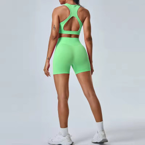 Custom Scrunch Butt Shorts 2 Piece Yoga Sets Manufacturer | Womens Sports Clothing Supplier