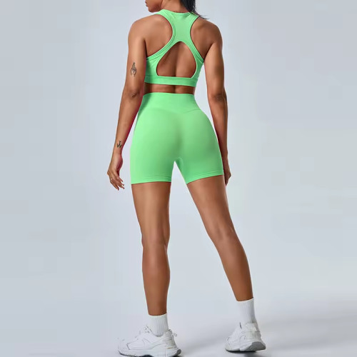 Custom Scrunch Butt Shorts 2 Piece Yoga Sets Manufacturer | Womens Sports Clothing Supplier