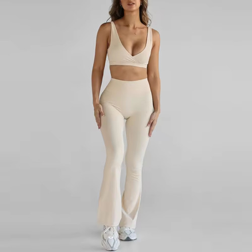 Custom Recycled Activewear Recycled Fitness Sets Manufacturer | Sportswear Flare Pants Supplier