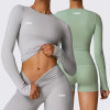 Custom Long Sleeved Yoga Sets Manufacturer |  Compression Workout Gym Fitness Sets Supplier