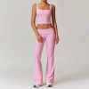 Custom Yoga Wear Flared Leggings Manufacturer | High Waist 2 Piece Yoga Sets Supplier