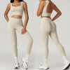 Custom Hollow Back Sports Bra Sets Manufacturer | 2 Pieces Women Gym Activewear Supplier