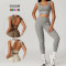 Custom Hollow Back Sports Bra Sets Manufacturer | 2 Pieces Women Gym Activewear Supplier
