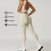 Custom Hollow Back Sports Bra Sets Manufacturer | 2 Pieces Women Gym Activewear Supplier