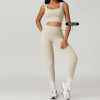 Custom Hollow Back Sports Bra Sets Manufacturer | 2 Pieces Women Gym Activewear Supplier