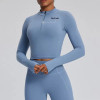 Custom Long Sleeve Gym Fitness Half Zipper Jacket Manufacturer |  Fitness Activewear Supplier