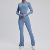 Custom Long Sleeve Gym Fitness Half Zipper Jacket Manufacturer |  Fitness Activewear Supplier
