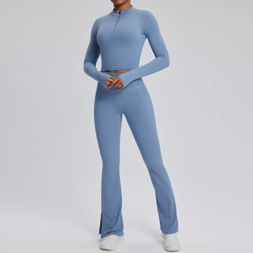 Custom Long Sleeve Gym Fitness Half Zipper Jacket Manufacturer |  Fitness Activewear Supplier