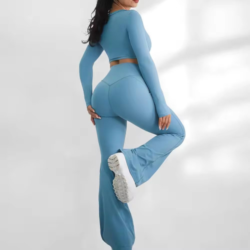Custom High Waisted Flared legging Activewear Manufacturer |  Gym Fitness Workout Sets Supplier